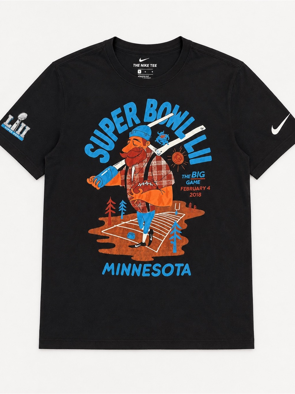 Nike Super Bowl LII Minnesota 2018 T-Shirt Men’s L, EXCELLENT  CONDITION